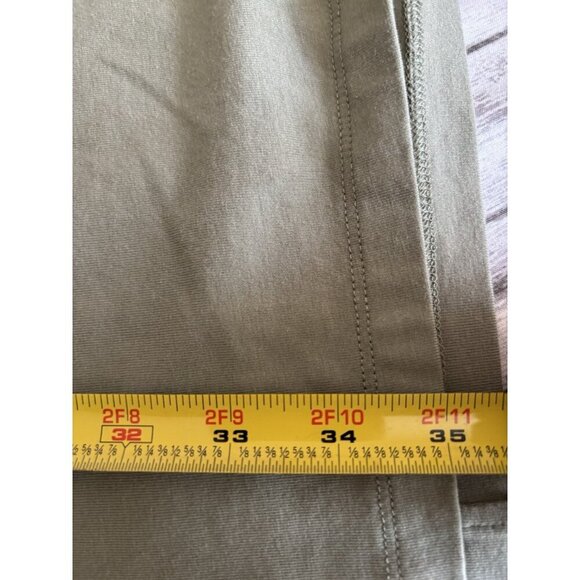 LANDS END Shift Dress Size 2X Khaki Green Cotton Blend Relaxed Comfy Lagenlook - Picture 6 of 8